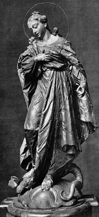 Jomfru Maria (træ) af Ignaz 1725-75 Gunther