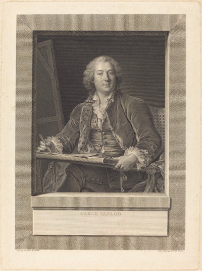Carle Vanloo af Ignaz Sebastian Klauber after Pierre Le Sueur