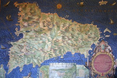 Kort over Sicilien af Ignazio Danti