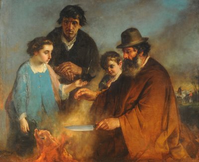 The Roast, ca. 1871 (olie på lærred) af Ignazio Manzoni