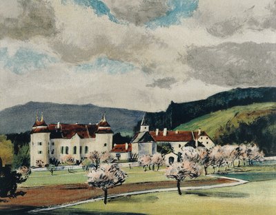 Weinzierl Slot nær Wieselburg, ca. 1909 (akvarel på papir) af Igo Potsch