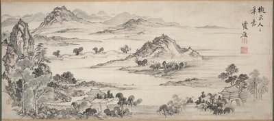 Udsigt over West Lake, 1700-tallet. af Taiga Ike