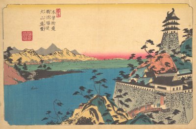 Slottet i Unuma, 1800-tallet. af Ikeda Eisen