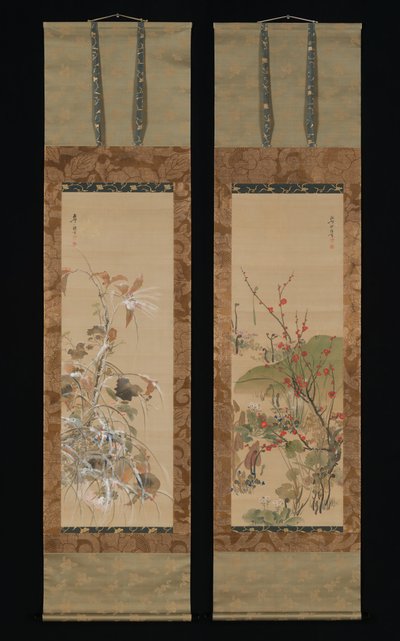 Flowers and Birds of the Four Seasons, midten af det 19. århundrede. af Ikeda Koson