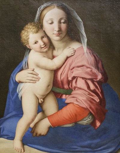Madonna og barn af Il (1609-85) Sassoferrato