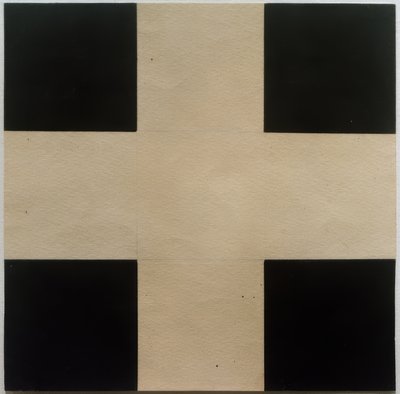 Hvidt kors på sort baggrund af Ilja Grigorjewitsch  Tschaschnik