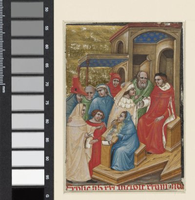 Scene omkring en dommers kendelse af Illustratore