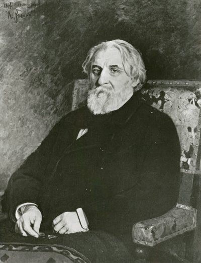 Portræt af Ivan Turgenev af Ilya Efimovich (after) Repin