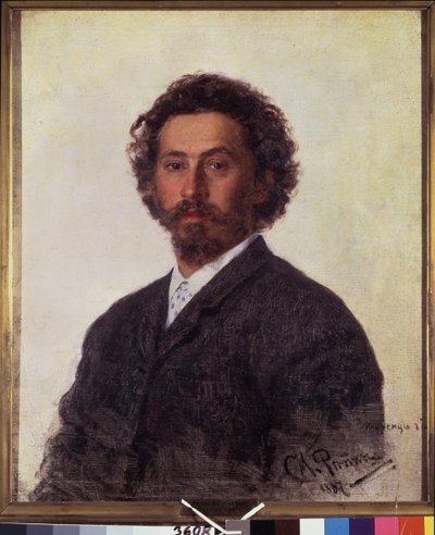 Selvportræt. Maleri af Ilya Yefimovich Repin (Ilia Repin) (1844-1930), olie på lærred af Ilya Efimovich Repin