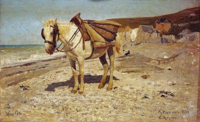 Hest til at ride på sten i Veules af Ilya Efimovich Repin