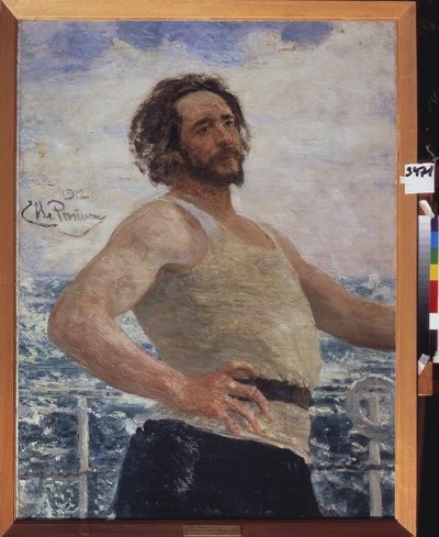 Portræt af forfatteren Leonid Andreiev (1871-1919). Maleri af Ilya Yefimovich Repin (Ilia Repin) (1844-1930), olie på lærred af Ilya Efimovich Repin
