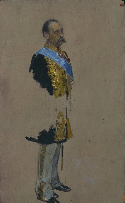 Portræt af grev Dmitry Andreyevich Tolstoy 1823-1889, 1885 af Ilya Efimovich Repin