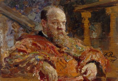 Portræt af Pavel Viktorovich Delarov 1851-1913, 1910 af Ilya Efimovich Repin