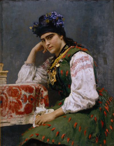 Portræt af Sofia Dragomirova-Lukomskaya, 1889 af Ilya Efimovich Repin