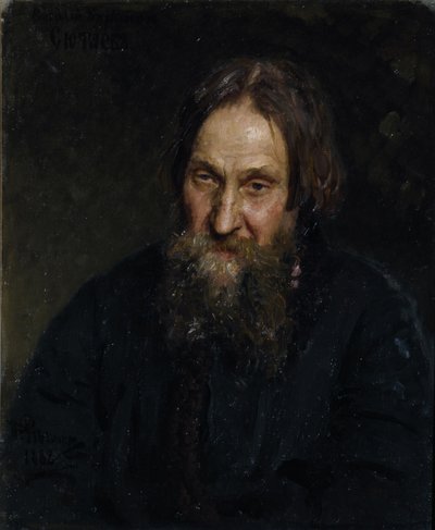 Portræt af Vasily Kirillovich Syutayev 1819-1892, 1882 af Ilya Efimovich Repin