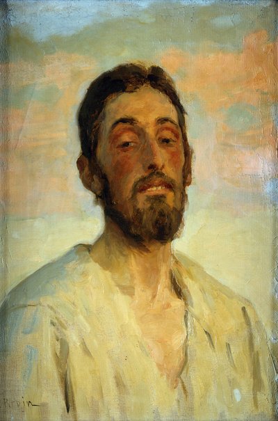 Portræt af en mand (olie på lærred) af Ilya Efimovich Repin