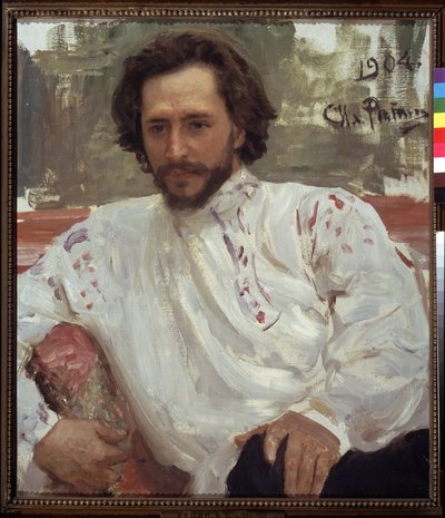 Portræt af forfatteren Leonid Andreiev af Ilya Efimovich Repin