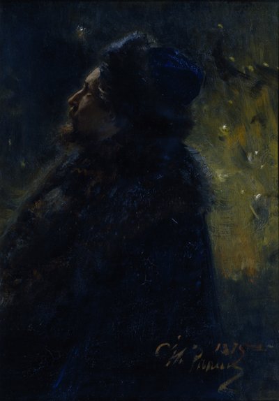 Sadko. Portræt af kunstneren Victor Vasnetsov 1848-1926, 1875 af Ilya Efimovich Repin