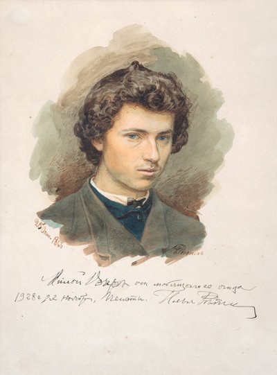 Selvportræt, 1866 af Ilya Efimovich Repin