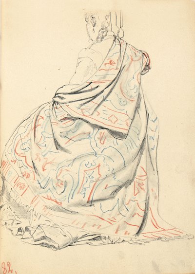 Studie til "A Parisian Cafe": A Seated Woman