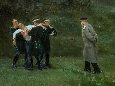 DUELLEN (detaljer) af Ilya Efimovich Repin