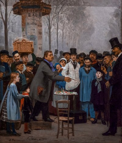 SÆLGEREN AF NYHEDER I PARIS af Ilya Efimovich Repin