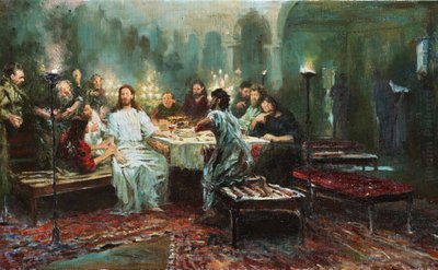 Den sidste nadver af Repin, Ilya Yefimovich (1844-1930) af Ilya Efimovich Repin