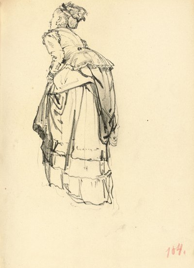 Kvinde i kjole bagfra, ca. 1872-1875 af Ilya Efimovich Repin