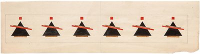 Skitse til en suprematistisk komposition, 1922 af Ilya Grigorevich Chashnik