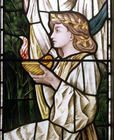 Waterford, St Michael & All Angels, Heaton Butler & Bayne, Selwyn Image, The Wise and Foolish Virgins detalje af Image Selwyn
