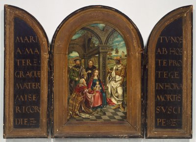 Tilbedelse af Magi, sandsynligvis syttende århundrede. af Imitator of Netherlandish
