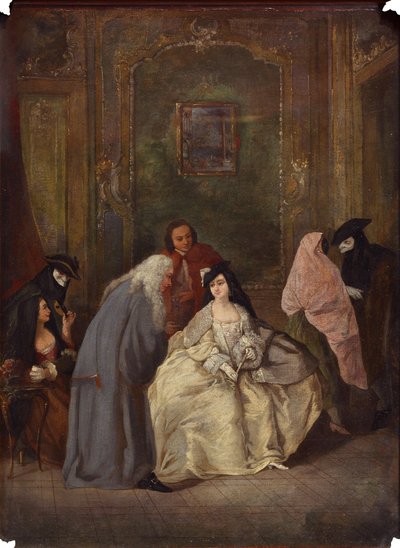 Møde med anklageren og hans kone af Imitator of Pietro Longhi