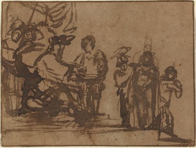 Kristus før Pilatus af Imitator of Rembrandt van Rijn