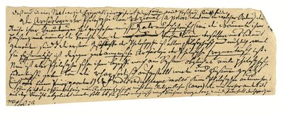 Autografisk manuskript, på tysk, noter om filosofi og universitetet i Königsberg (pen og blæk på papir) af Immanuel Kant