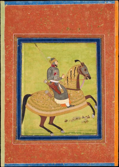 Prins Azam Shah til hest af Indian Art