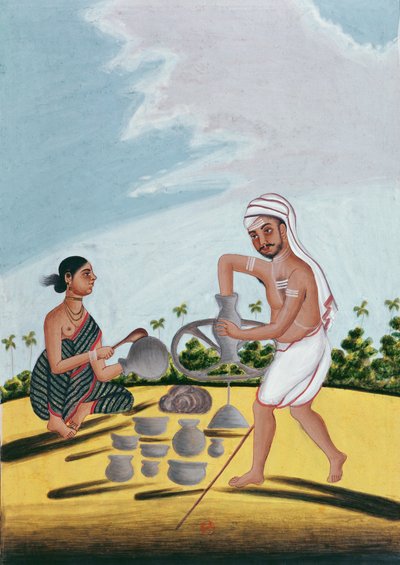En keramiker på arbejde af Indian School