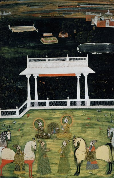 Et fyrstelig paradis, ca. 1750-1760 af Indian School