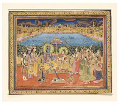 A painting of Rama and Sita, India, Jaipur, c.1800dani af Indian School