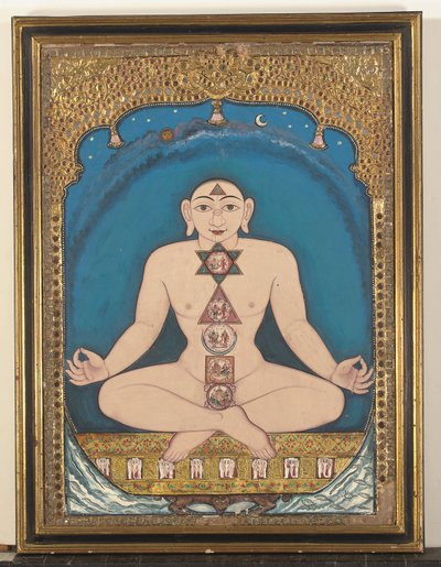 Et panelmaleri af en Tirthankara af Indian School