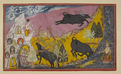 Tilføj 15296 (2) f.11r, Sugriva fortæller derefter Rama og Laksmana, hvor magtfuld hans bror Ba af Indian School