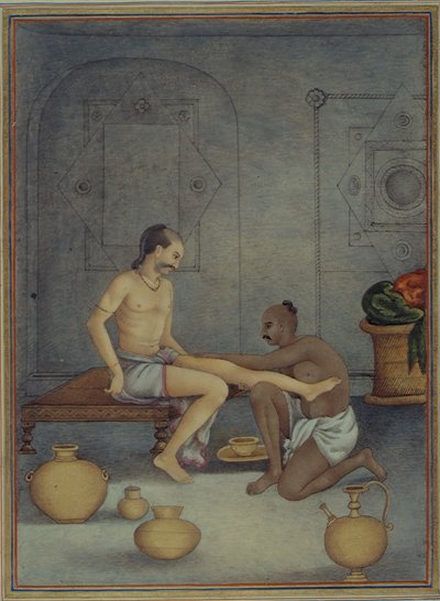 Tilføj 27255 fol.208v A Man with his Ghulam Servant, fra 