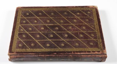 Album med Mughal-dynastisk genealogi, 1855 (læder med gulddetalje) af Indian School