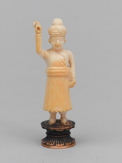 Sort bonde, skakbrik, Indien, 1820 ca af Indian School