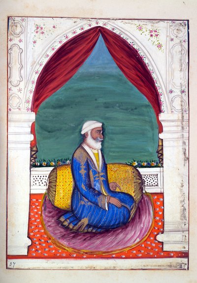 Dewan Ajodia Pershad, fra The Kingdom of the Punjab, its Rulers and Chiefs, bind II, et bind med 30 akvarelstudier af en uidentificeret indisk kunstner, ca. 1840 (wc på papir) af Indian School