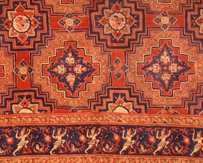 Stof fra Ayuttaya-perioden med thailandske designs (trykt bomuld) af Indian School