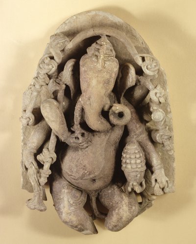Figur af Ganapati, Chandella-dynastiet (sandsten) af Indian School