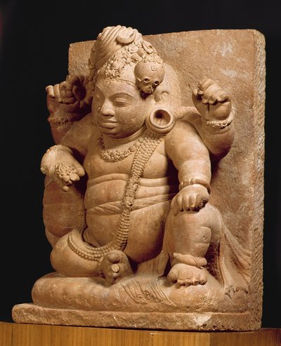 Figur af Siva som Vamana, Mansar Maharashtra (rød sandsten) af Indian School