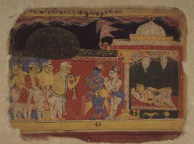 Folio. Nanda siger farvel til Krishna og Balarama, fra 