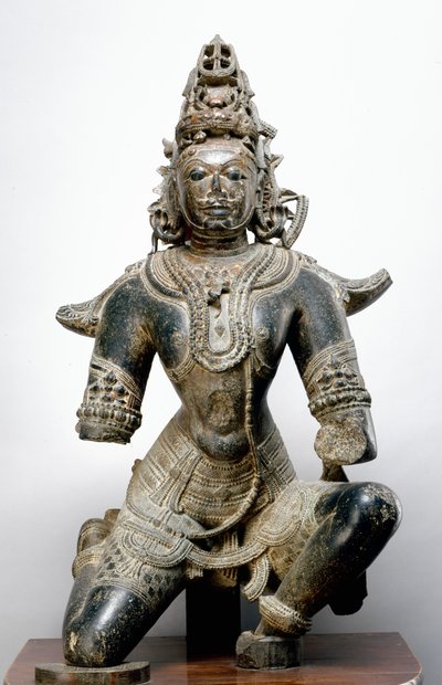 Garuda, fra Mandla Fort, Madhya Pradesh, 1200 AD (sort sten) af Indian School