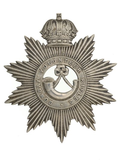 Hjelmemblem, Bombay Volunteer Rifles, 1877-1901 af Indian School